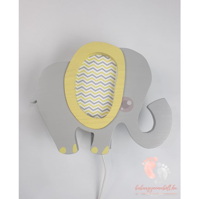 Elefánt sárga fali lámpa 