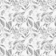 Design gyerekszoba tapéta - Rózsák fekete-fehér