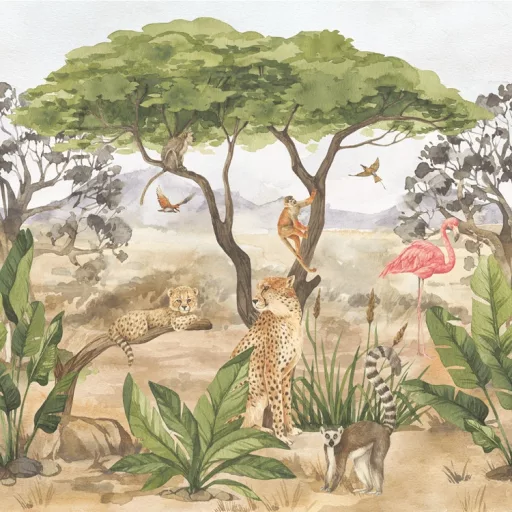 Design gyerekszoba tapéta - Szafari 1