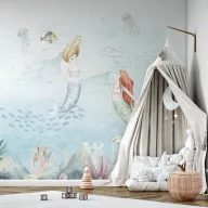 Design gyerekszoba tapéta - Sellők