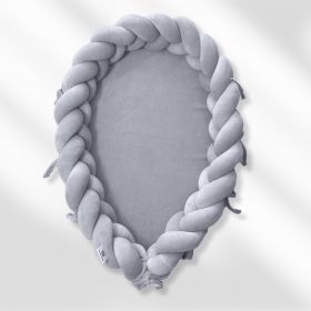 Elegance fonott babafészek - Szürke