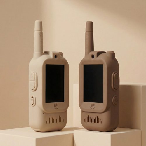 KidLupe videós Walkie Talkie - Beige & Brown