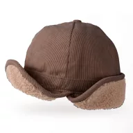 Mrs Ertha téli Kappies Choco barna kordbársony sapka puha plüss béléssel