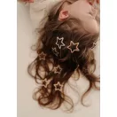 Mrs Ertha 10 darabos glitteres fém hajcsat csomag csillag alakban, földszínű és bézs tónusokban