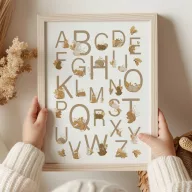 A4-es őszi poszter - Forest friends ABC