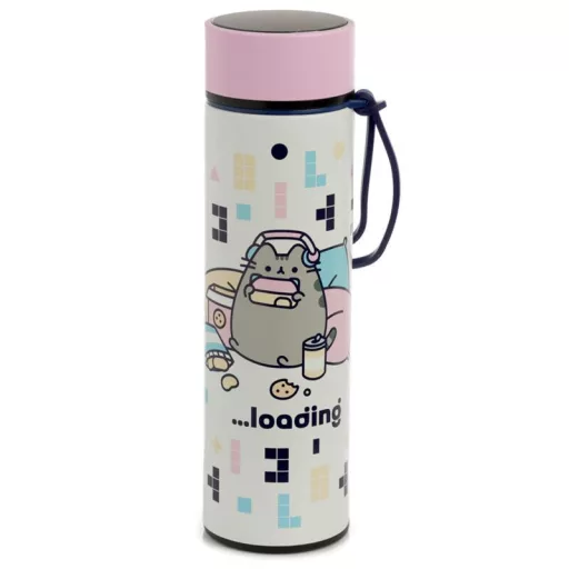 Thermo kulacs digitális hőmérővel - Gamer Pusheen macska
