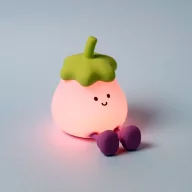 LED éjjeli lámpa - Padlizsán