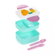Bento uzsonnás doboz evőeszközökkel - Cicák