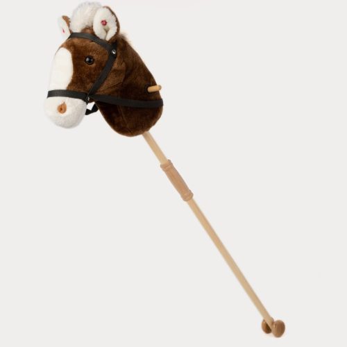 Teddykompaniet hobby horse - Vesszőparipa hangeffekttel - levehető - barna (100 cm)