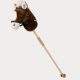 Teddykompaniet hobby horse - Vesszőparipa hangeffekttel - levehető - barna (100 cm)
