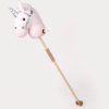 Teddykompaniet hobby horse - Vesszőparipa Egyszarvú - rózsaszín (100 cm)