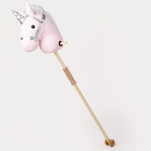 Teddykompaniet hobby horse - Vesszőparipa Egyszarvú - rózsaszín (100 cm)