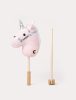 Teddykompaniet hobby horse - Vesszőparipa Egyszarvú - rózsaszín (100 cm)