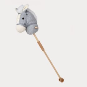   Teddykompaniet hobby horse - Vesszőparipa - levehető fejjel - szürke (100 cm)