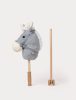 Teddykompaniet hobby horse - Vesszőparipa - levehető fejjel - szürke (100 cm)