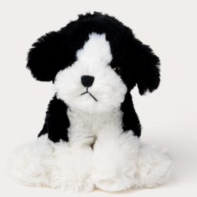 Teddykompaniet plüss - Kutyus fekete - fehér 25 cm
