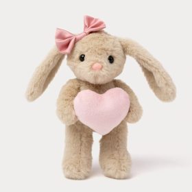 Teddykompaniet plüss - Tyra Nyuszi szívvel - bézs (20 cm)