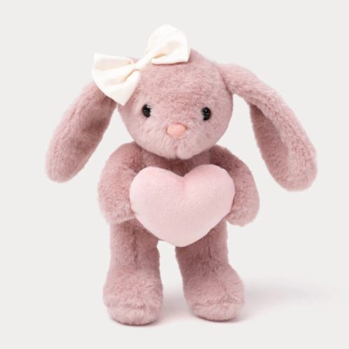 Teddykompaniet plüss - Tyra Nyuszi szívvel - rózsaszín (20 cm)