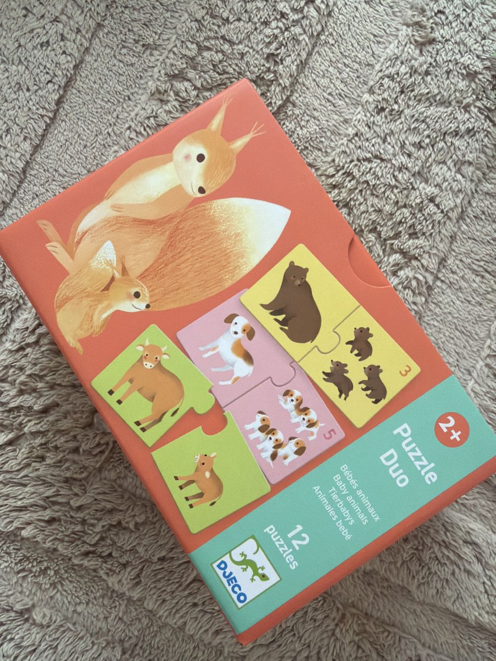 Djeco Párosító puzzle - Kié a kölyök, 24 db-os - Baby animals