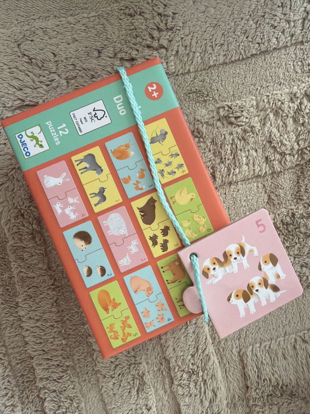 Djeco Párosító puzzle - Kié a kölyök, 24 db-os - Baby animals