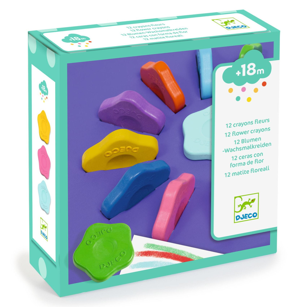Marokkréta: 12 színű virág (12 flower crayons for toddlers)