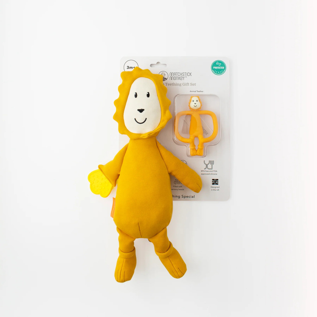 Matchstick Monkey rágoszlán és oroszlános plüss szett
