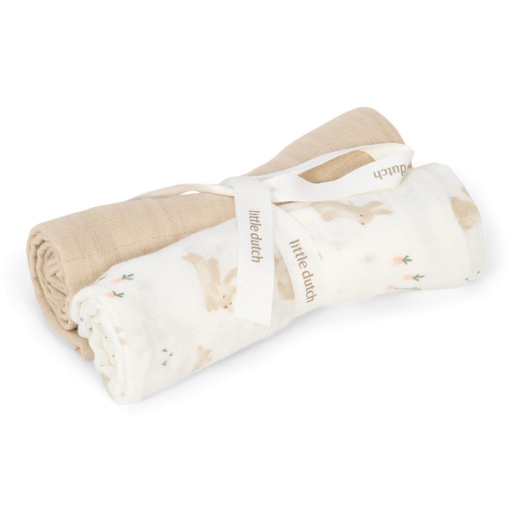 Little Dutch muszlin textilpelenka 70x70 - Baby Bunny